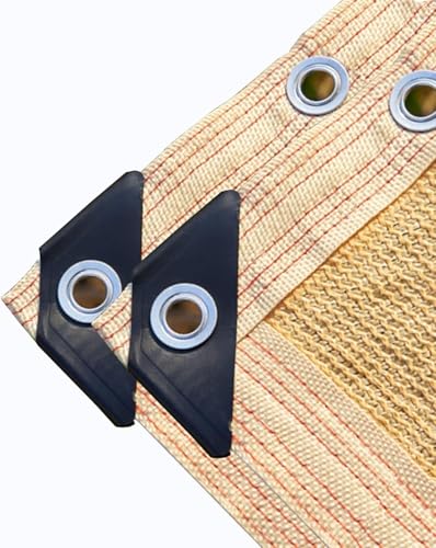 LEYWHEF Outdoor Shade Net for Porch Deck Patio, Beige Shade Pergola Cover, 92% UV Blocking, with Fix Rope ＆ Grommets(9x9m/29.52x29.52ft) von LEYWHEF