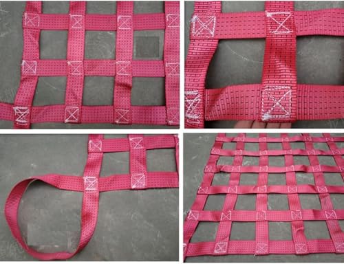 LEYWHEF Polyester Lifting Nets- Loading and Unloading Safety Web Slings，0.3-3.5 Ton Load-Bearing Hanging Netting(2x2m-load2ton) von LEYWHEF