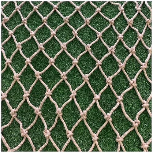 LEYWHEF Rope Net Endurance Anti Fall Net Manila Natural Net Rope Ropes Cords Webbing Child Protection Net Railing Safety Net(2x9m) von LEYWHEF