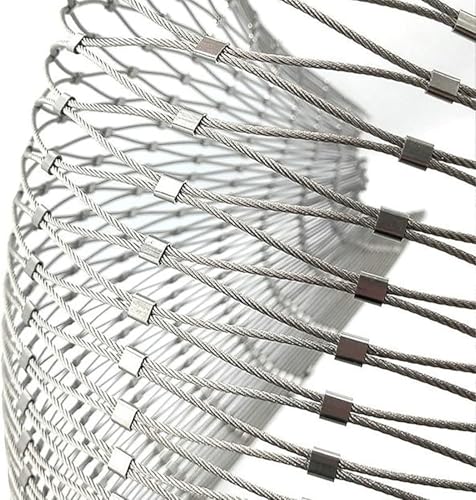LEYWHEF Stainless Steel Wire Rope Cable Mesh Netting for Balcony Protection and Garden Poultry Enclosure(0.8x10m/2.6x32.8ft) von LEYWHEF