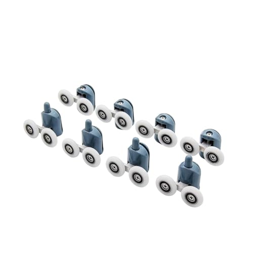 Premium-Duschtürrollen – 4er-/8er-Set, 23 mm/25 mm Doppel-Popup-Gleitrollen for Glas- und Schranktüren(4PCS DOWN 23MM) von LEYWHEF