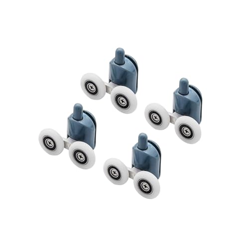 Premium-Duschtürrollen – 4er-/8er-Set, 23 mm/25 mm Doppel-Popup-Gleitrollen for Glas- und Schranktüren(4PCS UPPER 23MM) von LEYWHEF