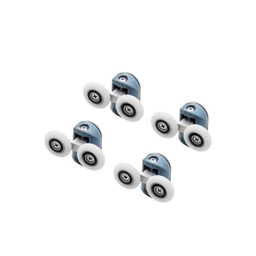 Premium-Duschtürrollen – 4er-/8er-Set, 23 mm/25 mm Doppel-Popup-Gleitrollen for Glas- und Schranktüren(4PCS UPPER 25MM) von LEYWHEF