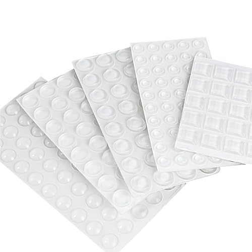 604 Stück Transparent Elastikpuffer, Gumminoppen Anschlagpuffer, Selbstklebende Elastikpuffer, Gummipuffer, Für Geräuschreduzierung An Türen,Schubladen,Toilettensitzen Und Möbeln,Erhältlich 7 Größen. von LEZED