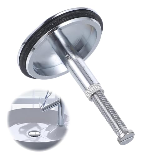 LEZED 43mm Badewannenstöpsel Universal Badewanne Stopfen mit Verstellbarer Schraube Silber Rostfrei Badewannen Stöpsel Verschluss aus Messing Abflussstopfen für Bad und Küchenspüle, 48~68mm von LEZED