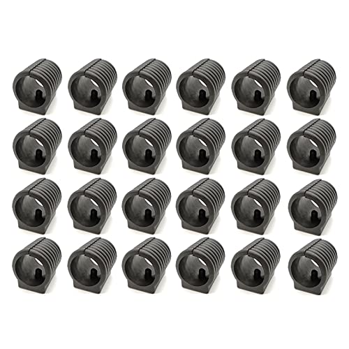 LEZED Klemmschalengleiter Kunststoffgleiter Stuhlgleiter Kunststoff Stuhlgleiter Freischwinger Ersatzteile für Gartenmöbel Freischwinger Stuhlgleiter Bodenschongleiter Möbelgleiter 24 Stück (19mm) von LEZED