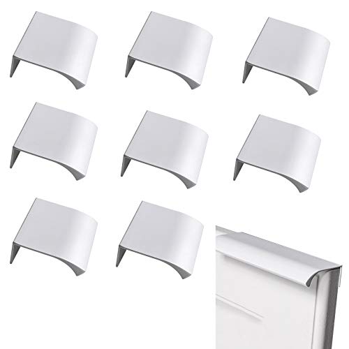 LEZED Möbelgriffe Aluminiumlegierung Küchengriffe Versteckte Schrankgriffe Türgriff Schubladengriffe Silber Schubladengriffe Schrankgriffe Griff Terrassentür Griffleisten Küche 8 Stück (80 mm) von LEZED