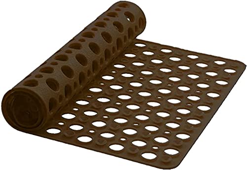 Duschmatte TPE Badewannenmatte Rechteck Badewanneneinlage mit Saugnapf rutschfest Badezimmermatte Anti Rutsch Dusche Matte Antibakteriell Duscheinlage BPA frei und Latexfrei Badematte(40x88cm,Kaffee) von LEZUAN