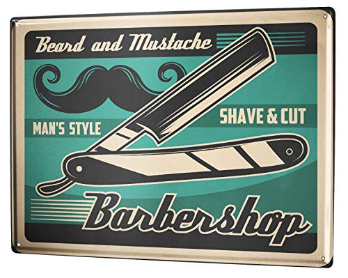 Blechschild Arbeitszimmer Friseur Laden Barber Titel Berufsbezeichnung von LEotiE SINCE 2004