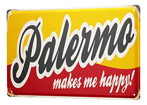 Blechschild Fernweh Stadt Palermo Italien von LEotiE SINCE 2004