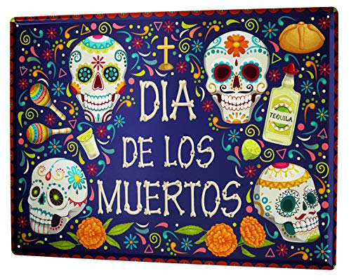 Blechschild Fun Dia de los Muertos von LEotiE SINCE 2004