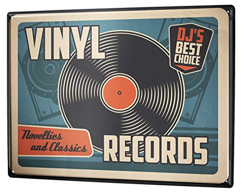 Blechschild Kino Vinyl Schallplatten von LEotiE SINCE 2004