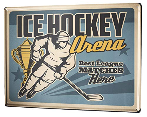 Blechschild Retro Eishockey von LEotiE SINCE 2004