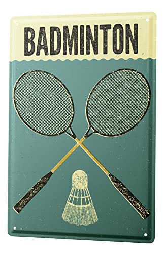 Blechschild Retro - Vintage Metall-Poster für Sport Fans - Badminton Motiv - 20 x 30 cm Blechschild Retro - Vintage Metall-Poster für Sport Fans - Badminton Motiv - 20 x 30 cm von LEotiE SINCE 2004