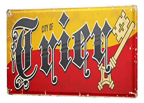 Blechschild Retro - Vintage Metall-Poster für das Wohnzimmer - Trier Deutschland Motiv - 20 x 30 cm von LEotiE SINCE 2004