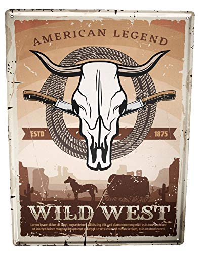 Blechschild Retro Wilder Westen Amerika von LEotiE SINCE 2004