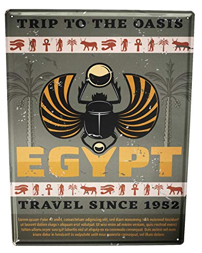 Blechschild Urlaub Reisebüro Ägypten von LEotiE SINCE 2004