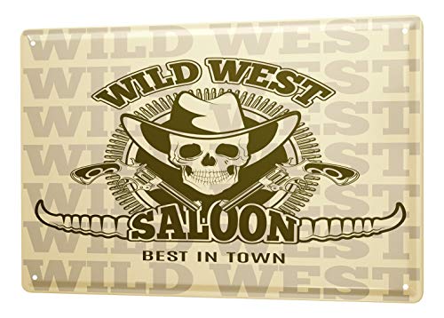 Blechschild Vintage Retro Metallschild Wandschild Blech Poster Nostalgie Western Style Wild West Saloon Blechschild Vintage Retro Metallschild Wandschild Blech Poster Nostalgie Western Style Wild West Saloon von LEotiE SINCE 2004