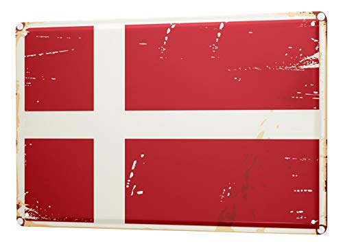 Blechschild Vintage Retro Metallschild Wandschild Blech Poster Welt Reise Dänemark von LEotiE SINCE 2004