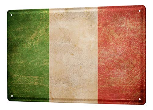 Blechschild Vintage Retro Metallschild Wandschild Blech Poster Welt Reise Italien von LEotiE SINCE 2004