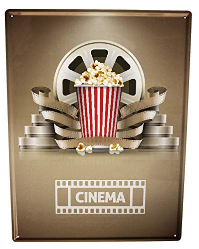 Blechschild Wandschild 30x40 cm Vintage Retro Metallschild Bar Party Pop Corn Kino von LEotiE SINCE 2004
