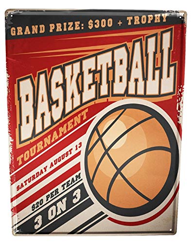 Blechschild Wandschild 30x40 cm Vintage Retro Metallschild Sport Basketball von LEotiE SINCE 2004