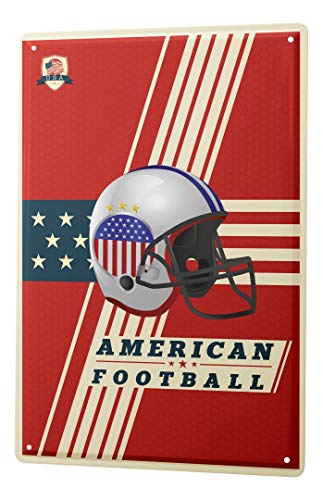 LEotiE SINCE 2004 Blechschild Vintage Retro Metallschild Wandschild Blech Poster Fun American Football von LEotiE SINCE 2004