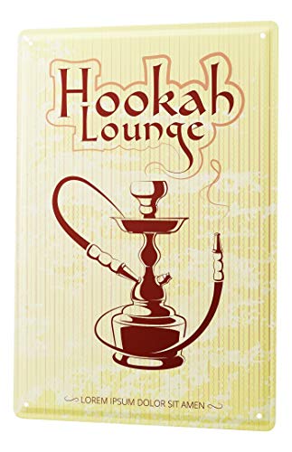 LEotiE SINCE 2004 Blechschild Vintage Retro Metallschild Wandschild Blech Poster Tabak Nostalgie Shisha Lounge von LEotiE SINCE 2004