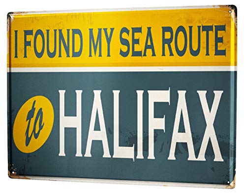 LEotiE SINCE 2004 Blechschild Wandschild 30x40 cm Vintage Retro Metallschild Stadt Halifax Kanada von LEotiE SINCE 2004