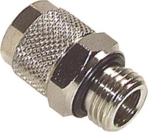 Gerade Schlauch-Verschraubung, Messing vernckelt, G 1/4" x 10/8mm von LF