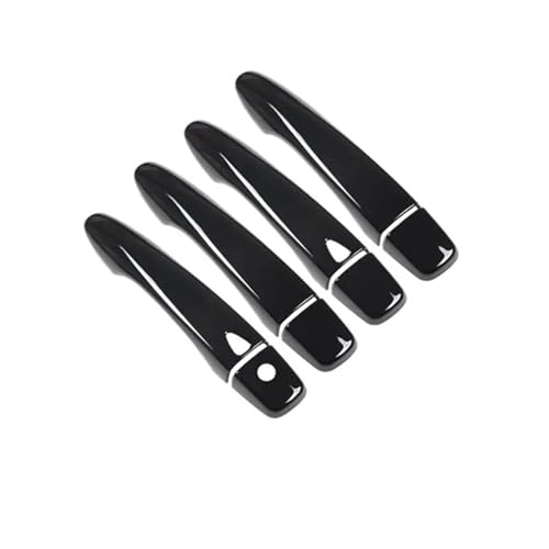 LFDTO Passend for Nissan Pulsar C13 2015–2019, schwarz glänzend, Chrom, for Autotürgriffabdeckung, Fangkappe, Zierleiste, Zubehör(Black 2 buttons) von LFDTO