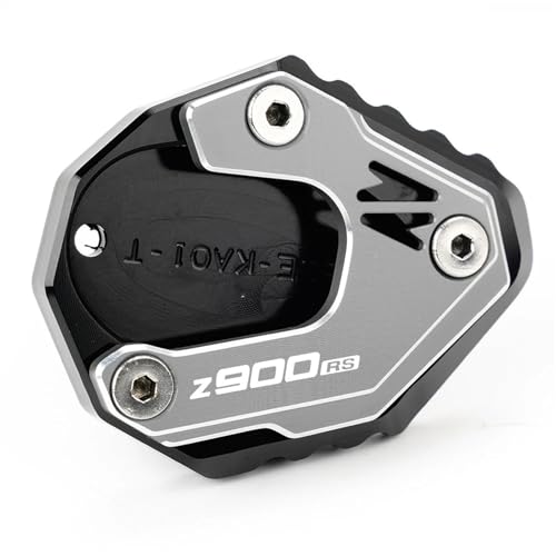 LFDTO for Kawasaki Z900 Z 900 Z900rs 2017-2021 2022 2023 Zubehör Motorrad CNC Aluminium Ständer Fuß Seitenständer Vergrößern Pad(Grey T Z900RS) von LFDTO