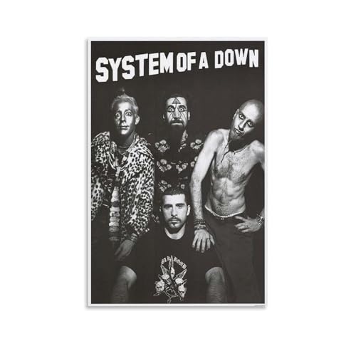 Das System of A Down Leinwand-Wandkunst, Heimposter sind geeignet für Schlafzimmer, Esszimmer und Wohnzimmer, schönes Kunstwerk ist ein tolles Geschenk für Freunde, ungerahmt, 60 x 90 cm von LFFHUU