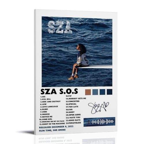SZA SOS Leinwand-Kunst, Heimposter sind geeignet für Schlafzimmer, Esszimmer und Wohnzimmer, schönes Kunstwerk ist ein tolles Geschenk für Freunde, Rahmenstil: 30 x 45 cm SZA SOS Leinwand-Kunst, Heimposter sind geeignet für Schlafzimmer, Esszimmer und Wohnzimmer, schönes Kunstwerk ist ein tolles Geschenk für Freunde, Rahmenstil: 30 x 45 cm von LFFHUU