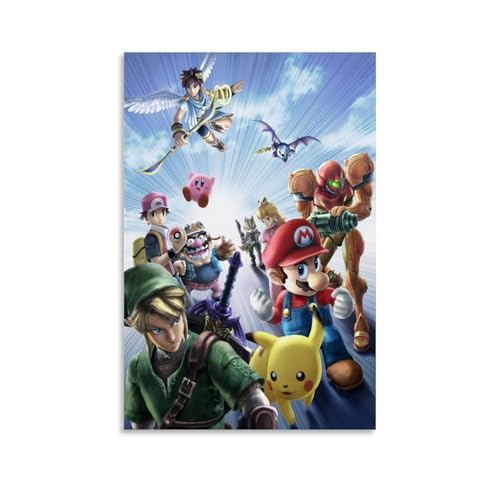 Super Smash Bros. Ultimative Leinwand-Wandkunst, Heimposter sind geeignet für Schlafzimmer, Esszimmer und Wohnzimmer, schönes Kunstwerk ist ein tolles Geschenk für Freunde, ungerahmt, 50 x 75 cm Super Smash Bros. Ultimative Leinwand-Wandkunst, Heimposter sind geeignet für Schlafzimmer, Esszimmer und Wohnzimmer, schönes Kunstwerk ist ein tolles Geschenk für Freunde, ungerahmt, 50 x 75 cm von LFFHUU