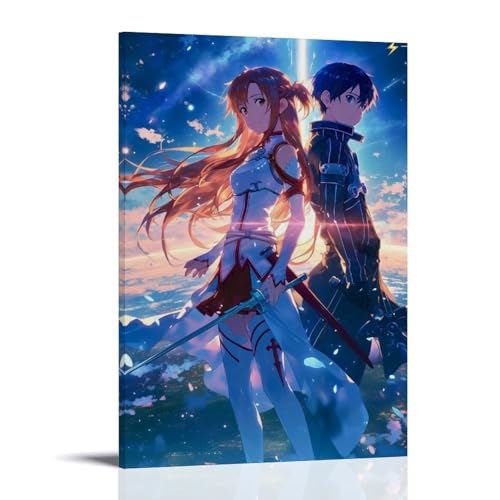 Sword Art Online Leinwand-Kunst, Heimposter sind geeignet für Schlafzimmer, Esszimmer und Wohnzimmer, schönes Kunstwerk ist ein tolles Geschenk für Freunde, Rahmenstil: 30 x 45 cm Sword Art Online Leinwand-Kunst, Heimposter sind geeignet für Schlafzimmer, Esszimmer und Wohnzimmer, schönes Kunstwerk ist ein tolles Geschenk für Freunde, Rahmenstil: 30 x 45 cm von LFFHUU