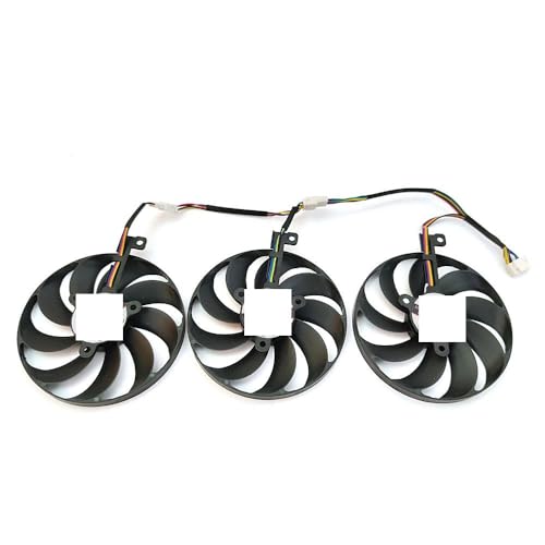 LFGOZSD 1SET T129215SU FDC10H12S9-C RX 5700XT Strix OC GPU-Lüfter, für ASUS 5700, 5600XT ROG Grafikkartenlüfter(FDC10H12S9-C) von LFGOZSD