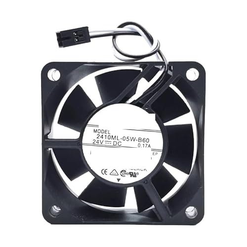 LFGOZSD Cooling Fan for NMB 2410ML-05W-B60 DC 24V 0.17A 6CM 6025 Axial Flow 60X60X25MM(Silver) von LFGOZSD