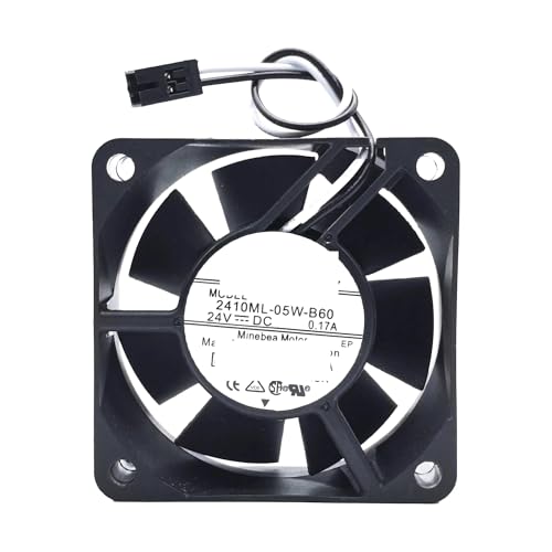 LFGOZSD Cooling Fan for NMB 2410ML-05W-B60 DC 24V 0.17A 6CM 6025 Axial Flow 60X60X25MM(Yellow) von LFGOZSD