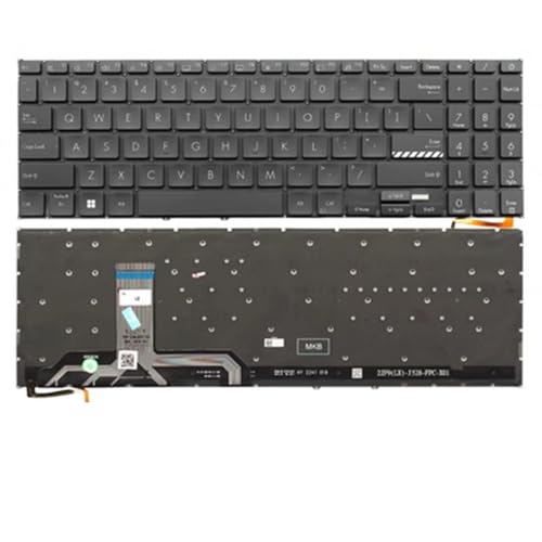 LFGOZSD Laptop-Tastatur für ASUS für ExpertBook B1 B1502CBA B1502CVA B1502CGA ohne Rahmen, Schwarz, USA, US mit Hintergrundbeleuchtung von LFGOZSD