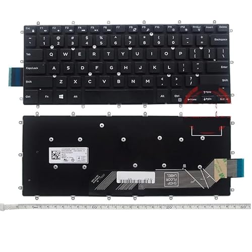 LFGOZSD US Keyboard Backlight for Dell for Inspiron 5568 7569 7579 7378 7368 13-5000 5368 5378 7375 7460 7560 5370 7370 7373(No Backlight) von LFGOZSD