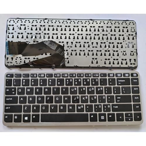 LFGOZSD US-Laptop-Tastatur für Hp für EliteBook 840 G1 G2 850 845 736654-001 ZBook 14 G2/15U 730794-031 Ref00313(Silver Frame US) von LFGOZSD