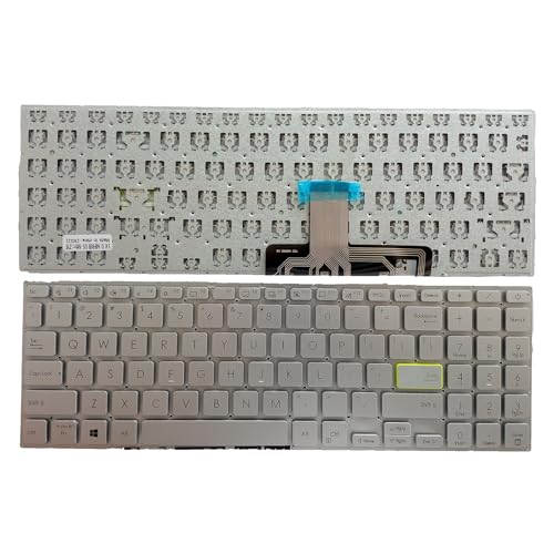 LFGOZSD US-Tastatur mit Hintergrundbeleuchtung für Asus für VivoBook E510 E510M E510MA L510 L510M L510MA(Silver US) von LFGOZSD