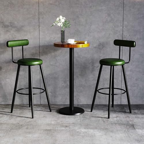 LFHWHKJ 41 Zoll runder Stehtisch und Stuhl, runder Kneipentisch in Thekenhöhe mit 2 Barhockern mit PU-Polsterung, Cocktailtisch, Stehtisch for Bar, Esszimmer, Küche, Bistro, Café, Restaurant(Table+Cha LFHWHKJ 41 Zoll runder Stehtisch und Stuhl, runder Kneipentisch in Thekenhöhe mit 2 Barhockern mit PU-Polsterung, Cocktailtisch, Stehtisch for Bar, Esszimmer, Küche, Bistro, Café, Restaurant(Table+Cha von LFHWHKJ