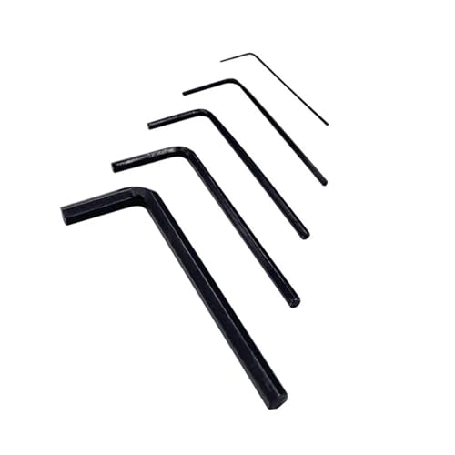 0,7 0,9 1,27 1,5 2 2,5 3 4 5 6 mm Stahl Mikro-Sechskant-Innensechskant-Schraubendreher 1/2/5 Stück(Black,0.9mm 5pcs) von LFJQFQR