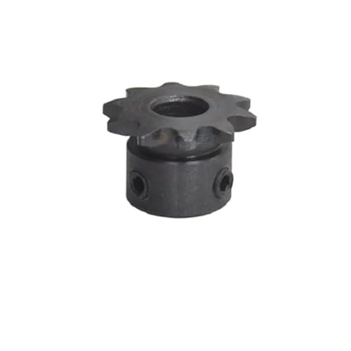 04C Kettenrad, 45 Stahl, 9T/10T Zähne, großes Stufen-Industriekettenrad mit oberer Drahtbohrung 5/6/8/10 mm(5mm,10 Teeth) von LFJQFQR
