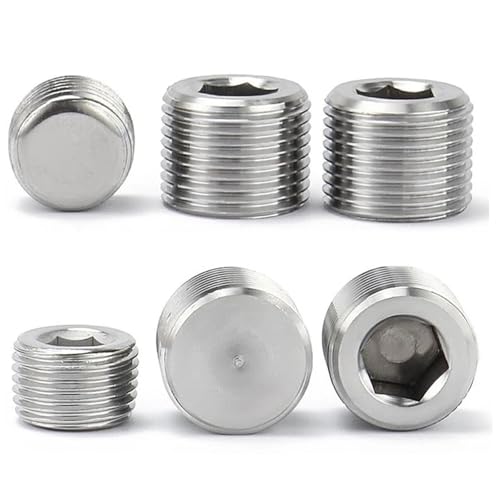 1/16 1/8 1/4 3/8 1/2 3/4 1 1-1/4 1-1/2 2 Zoll Außengewinde 304 Innensechskant Inbusschraube Endkappe Stecker(1Piece 1,NPT) von LFJQFQR