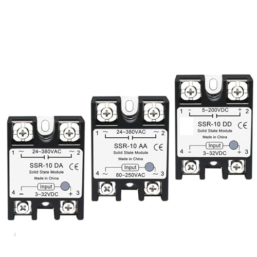 1 STÜCKE Halbleiterrelais 10A 25A 40A 50A 60A 80A 100A DC zu AC AC zu AC DC zu DC Einphasensteuerung berührungsloses Relais(DC-DC,1PCS SSR 80A) von LFJQFQR