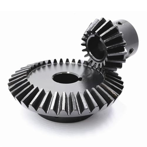 1:2 Kegelradgetriebe mit Passfedernut 1,5 M 20T 30T40T 45 Stahlgetriebe 90 Grad Bohrung 10-20 mm Mechanisches Getriebegetriebe(10mm Keyway4x1.8mm,30 Teeth) von LFJQFQR