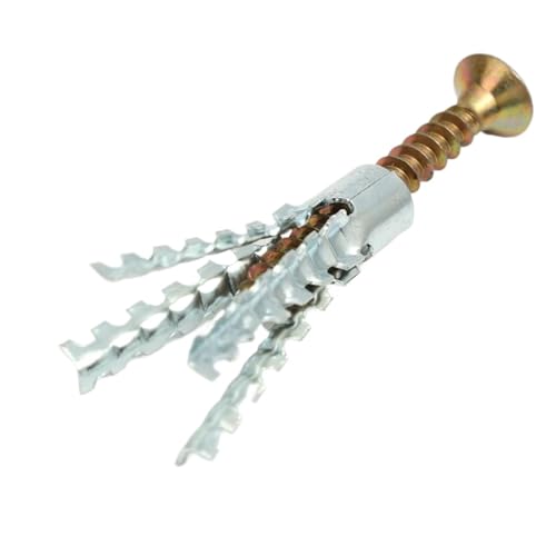 100/10 satz Metall Expansion Rohr Rohr Selbstschneidende Schraube Bohren Stecker Gezahnte Dornigen Wand Anker Expansion Bolzen Verschluss Anker(20 Sets) von LFJQFQR